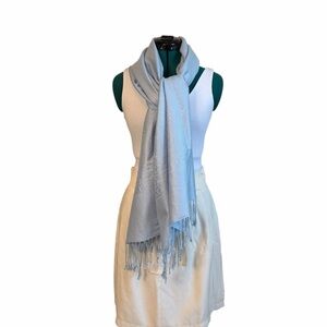 pashmina Luxury Light Blue Pashmina Label Scarf